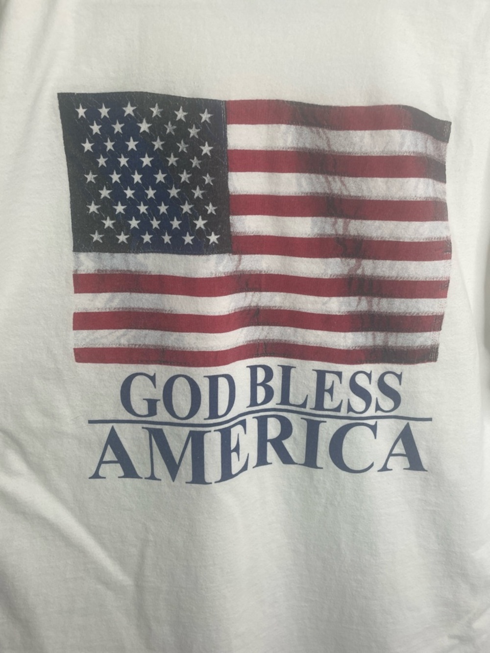 Hanes White Short-Sleeve Tee with Navy USA Graphic. Cool tee.